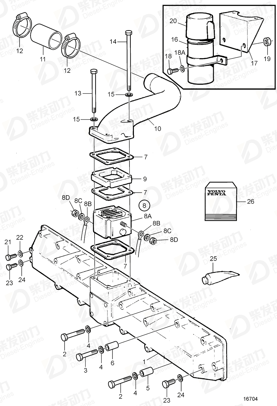 VOLVO Flange screw 968699 Drawing